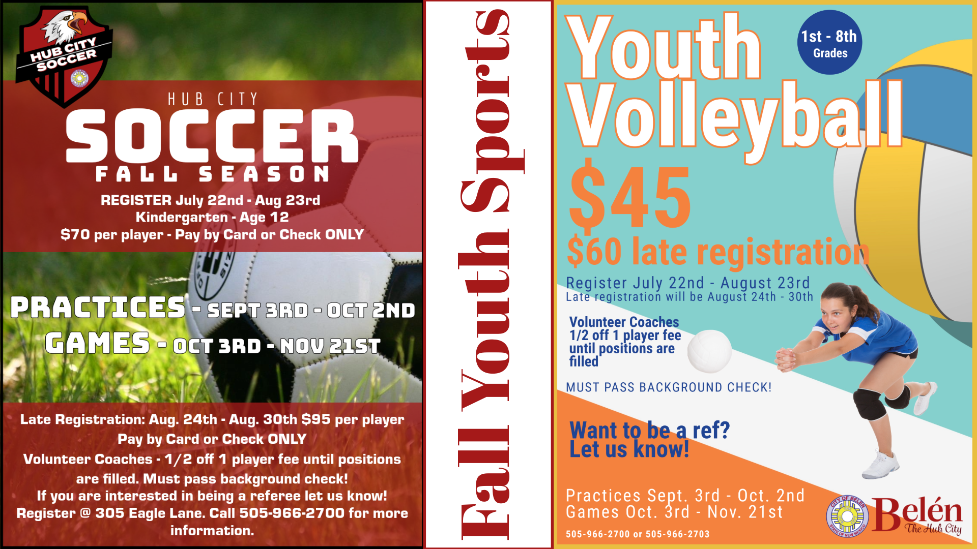 Featured image for “Registration Open Now for Youth Soccer and Volleyball”