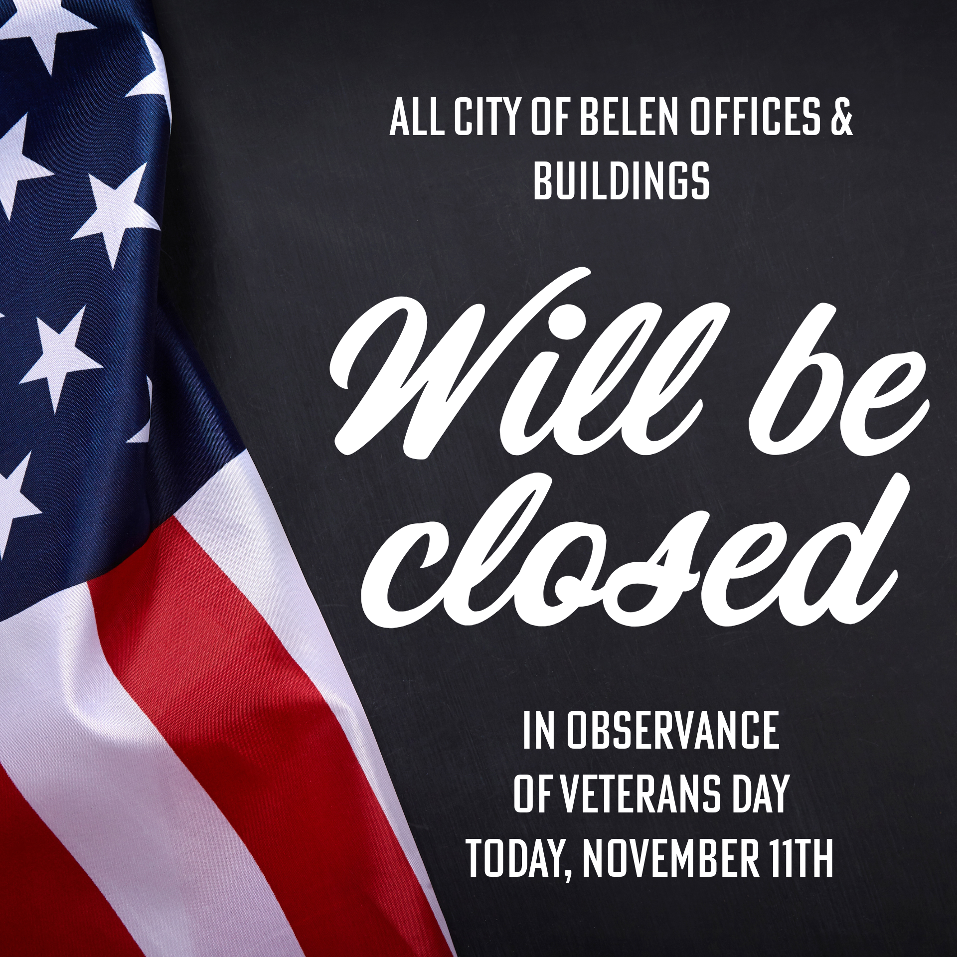 Featured image for “Veterans Day Closure”