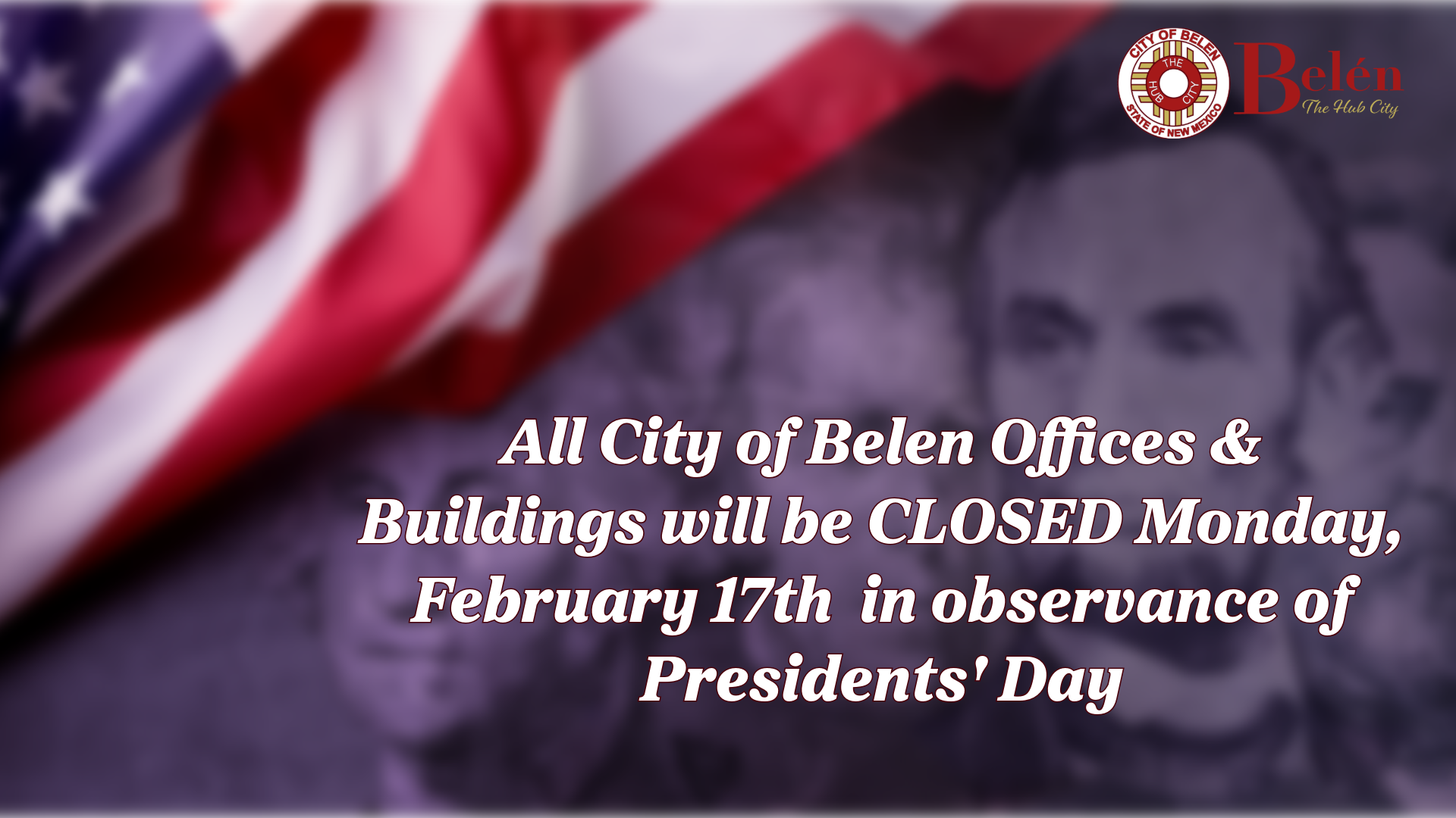 Featured image for “Closure for Presidents’ Day”