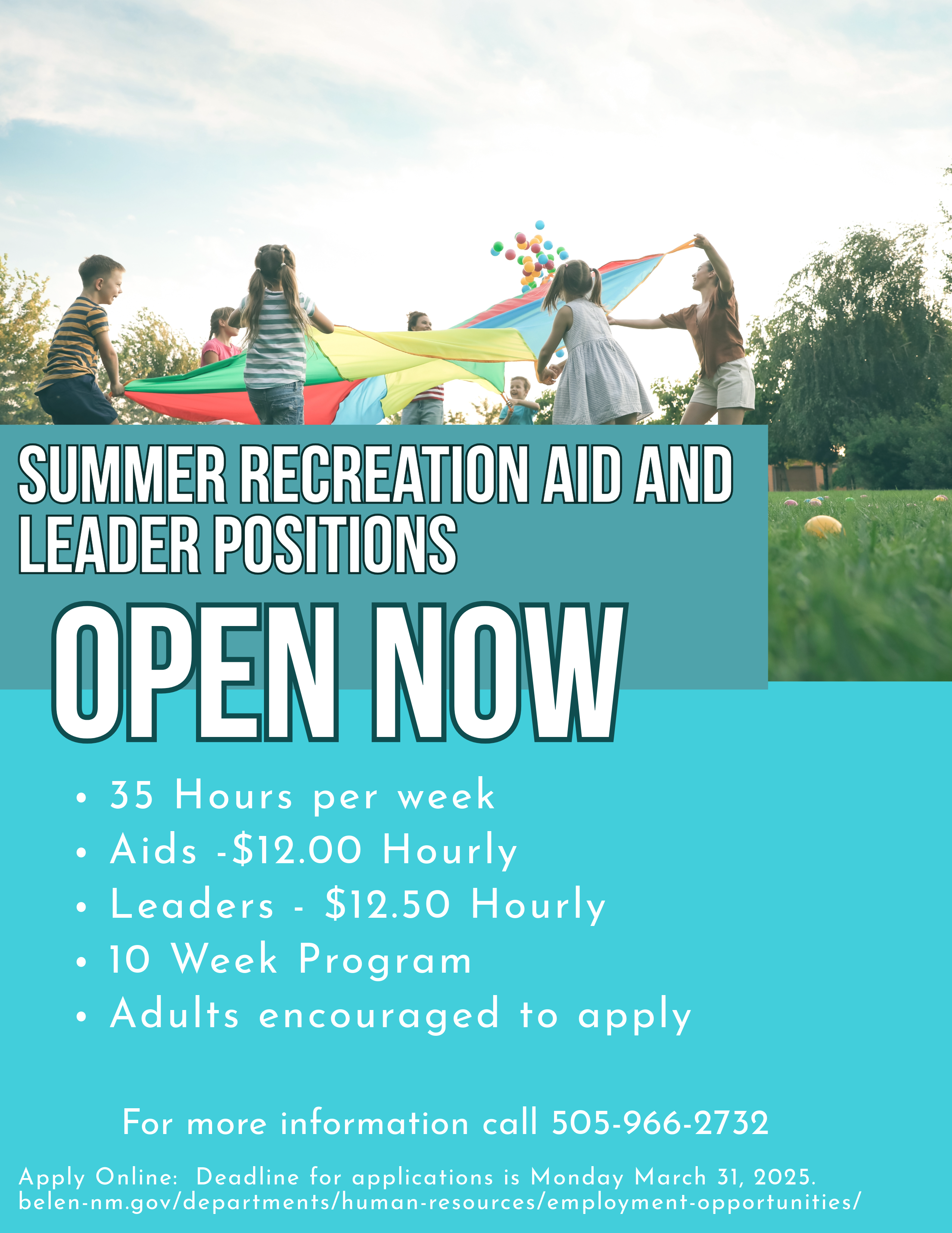 Featured image for “Summer Rec Aid and Leader Positions Open Now!”